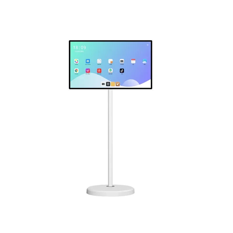 for 27 Inch HDTV ELED Android 8 Core CPU Rotating Remote Control Touch Screen Smart TV 13MP Camera Portable  Home