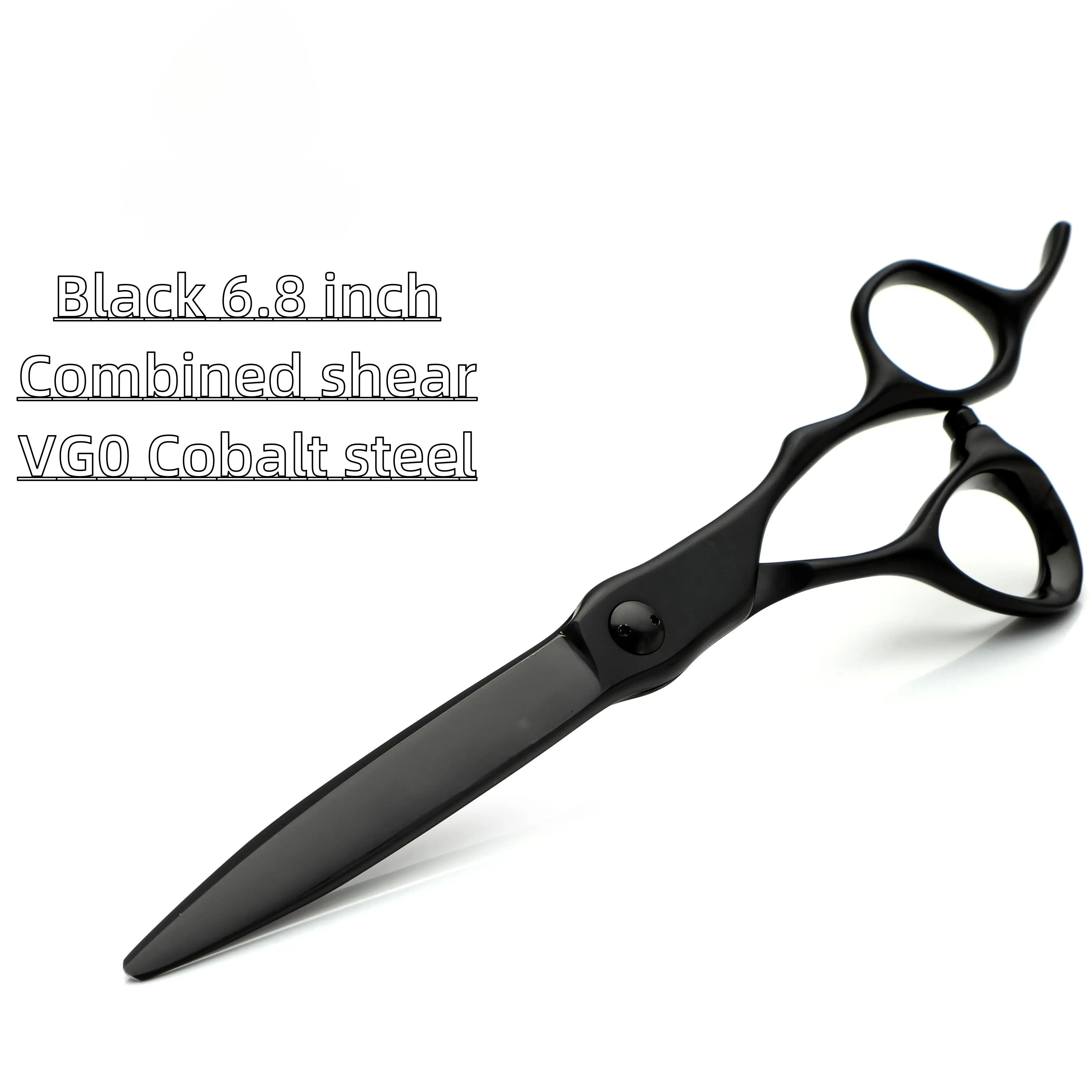 

Top-level Barbershop accessories，Professional hairdresser scissors，Black coating scissors，VG10 cobalt steel，Hair cutting machine