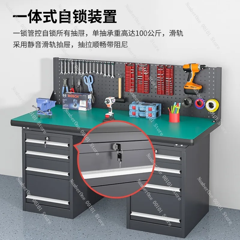 Heavy-Duty Stainless Steel Anti-Static Workbench,Factory Assembly and Maintenance Table for Industrial Workshops