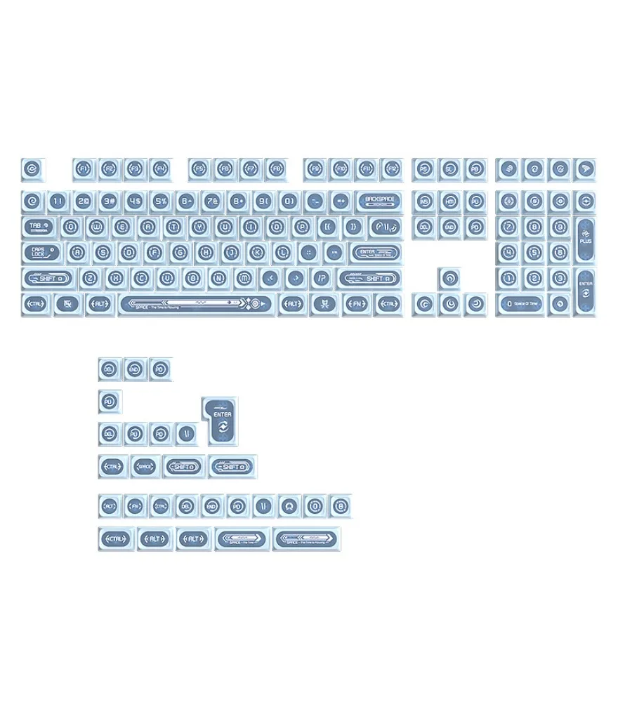 Personalized Keycaps Spot Opal Blue Keycaps Original Small Full Set of Mechanical Keyboards Sublimation Customization Trend