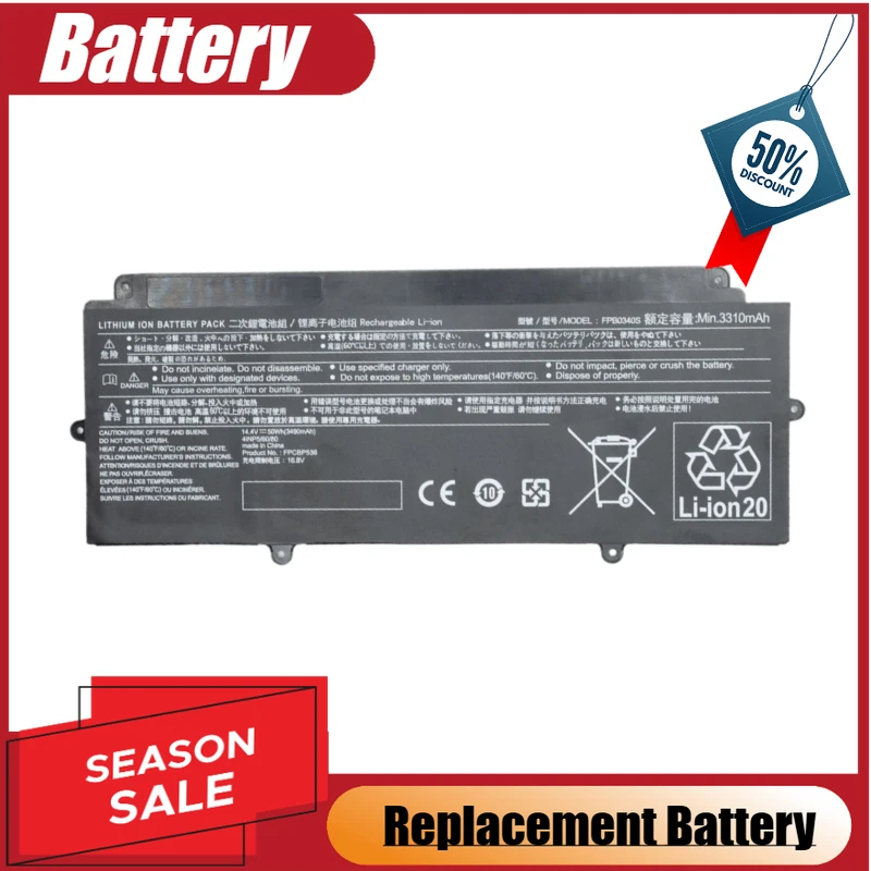 

Laptop Battery 14.4V 3490mAh FPB0340S For Fujitsu FPCBP536 LifeBook U937 U938 U939 U939X E548 Brand-New High Quality