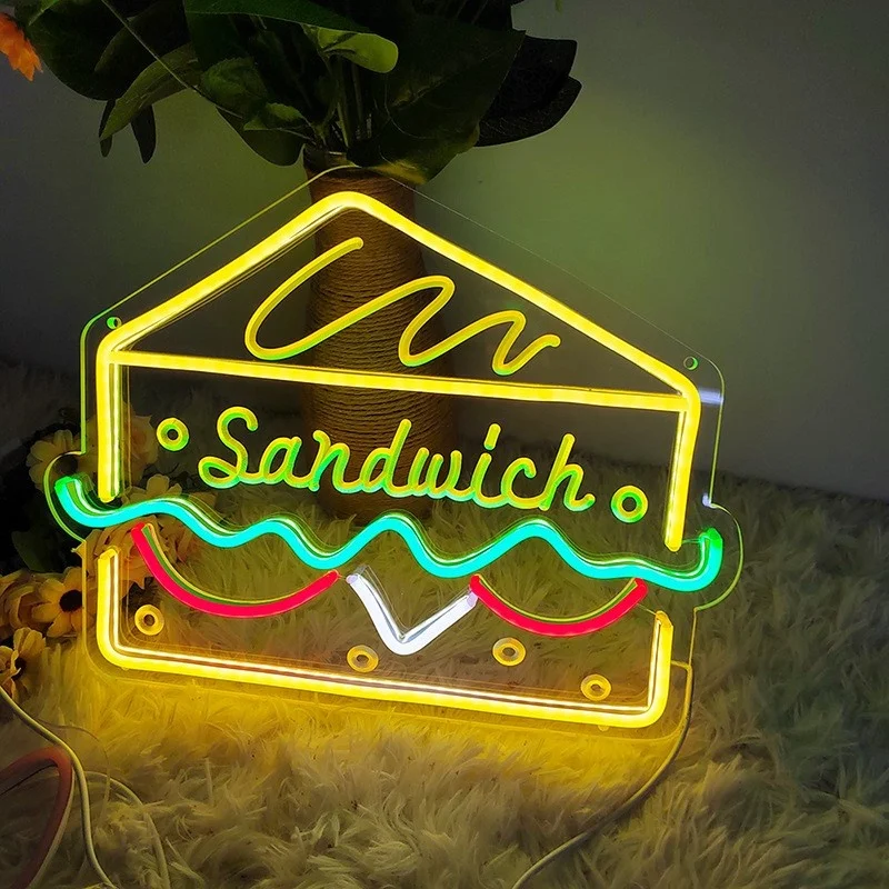 Manufacturer Direct Sales Chicken Legs, Pizza Cakes, Neon Lights, Store Decoration, Food Light Signs view 2