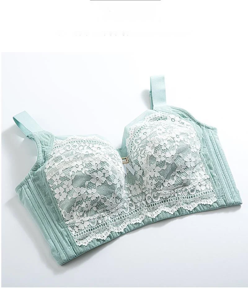 Women Bra Size B C D E F G 75 80 85 90 95 Full Cup Lace Thin Large Chest Display Small Bra Chest Gathering Underwear Bh