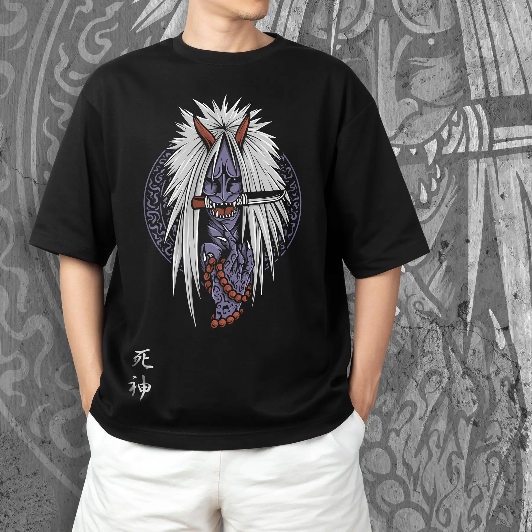 T-shirt with Shinigami 2 print