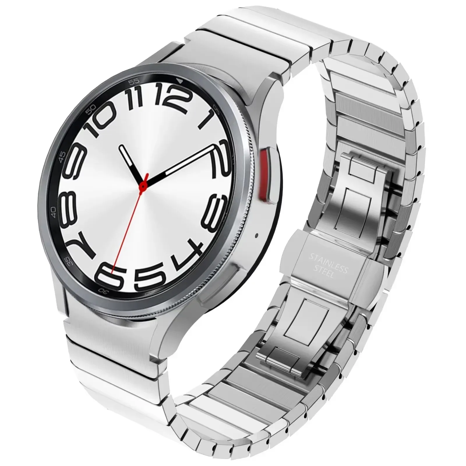 

Watch Strap No Gap Metal Link Bracelet For Samsung Galaxy Watch 6 Classic 47mm 46mm 43mm Galaxy Watch 7 6 5 4 40mm 44mm Belt
