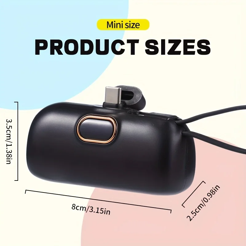 Мини-удобный мобильный аккумулятор емкостью 30000 мАч, портативная быстрая зарядка, подходит для iPhone 16 15 14 13, внешний аккумулятор Samsung Xiaomi