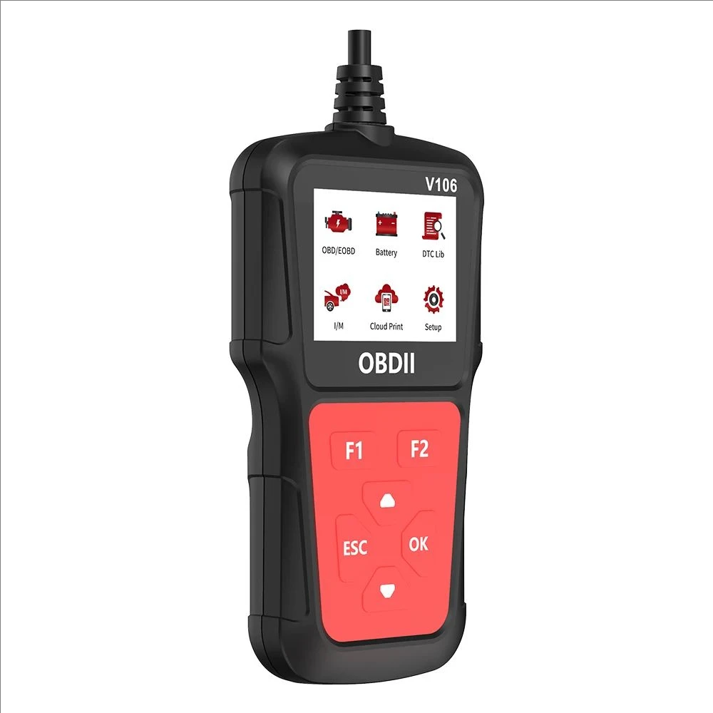 V106 OBD2 Vehicle Diagnostic Scanner Professional Multilingual Auto Code Reader 12 Languages Battery Monitor Checking Car Tools