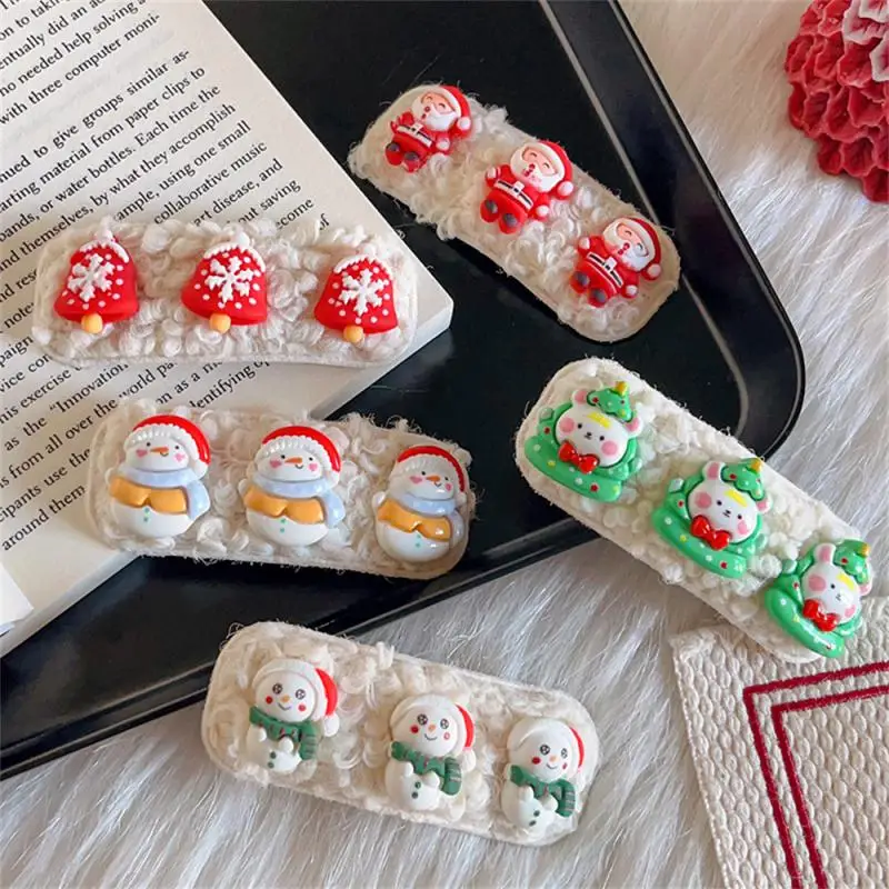 1/3/5PCS Not Easily Deformed Christmas Hair Accessories Perfect Cute Hairpin Wear-resistant Lamb Hair Clip Lovely Exquisite