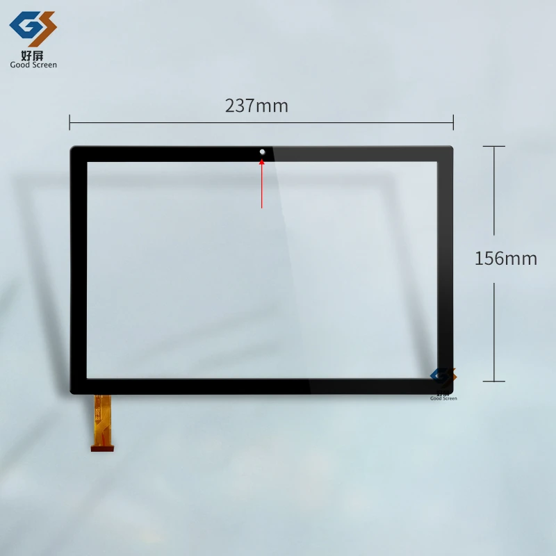 ใหม่ 10.1 นิ้วสีดําใช้งานร่วมกับ P/N CQ1020-A0 แท็บเล็ต Capacitive Touch Screen Digitizer Sensor ภายนอกแผงกระจก