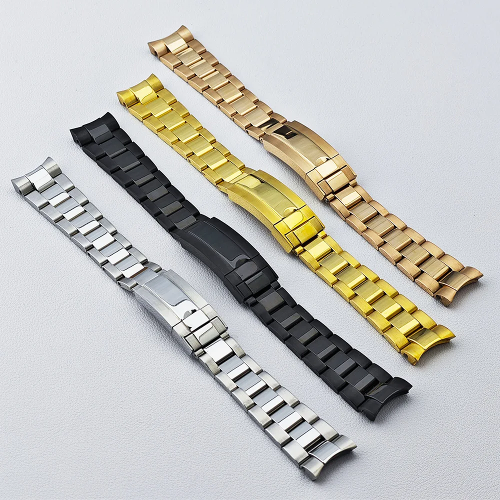 20mm Width High Quality Luxury Brand Full Solid Stainless Steel Daily Strap Men's watches Accessories Tool 20mm watch straps