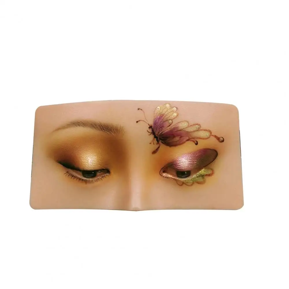 Plantilla de maquillaje de aprendizaje profesional, tablero delineador de ojos, almohadilla de práctica reutilizable de silicona, herramienta de maquillaje para mujer