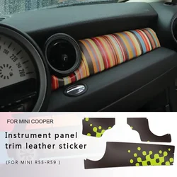 Car Dashboard Decal Leather Sticker For MINI COOPER R55 R56 R57 R58 R59 Car Accessories Styling Only Left handdrive