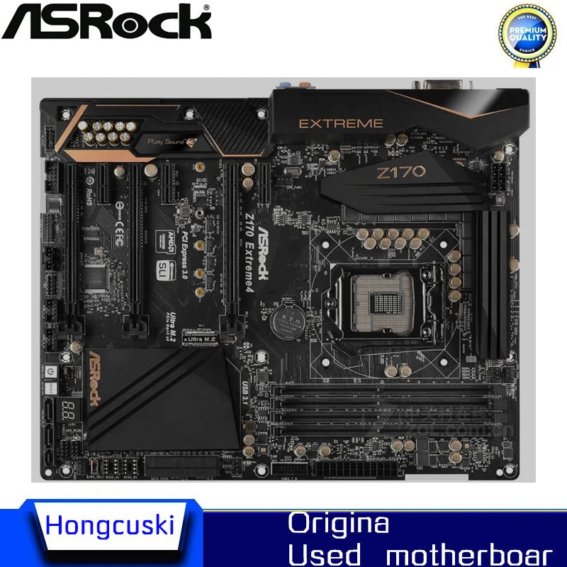 

For ASRock Z170 Extreme4 Original Used Desktop 1151 Motherboard Z170 Socket LGA1151 DDR4 SATA3 USB3.0 M.2