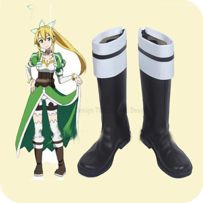 Sword Art Online Kirigaya Suguha Cosplay Shoes Boots Women's Halloween Carnival Party Costume Accessories