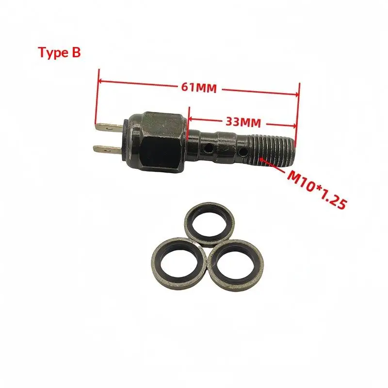 NEW NEW Universal Motorcycle M10x1.25mm Hydraulic Rear Brake Lamp Switch For Motorbike Scooter ATV Quad Bike Accessories