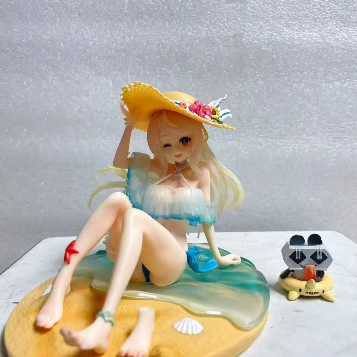 

Omaha Anime Figure Abigail Summer Swimsuit Sitting Pose Collectible Model Car Decoration Computer Case Ornament Gift For Adult