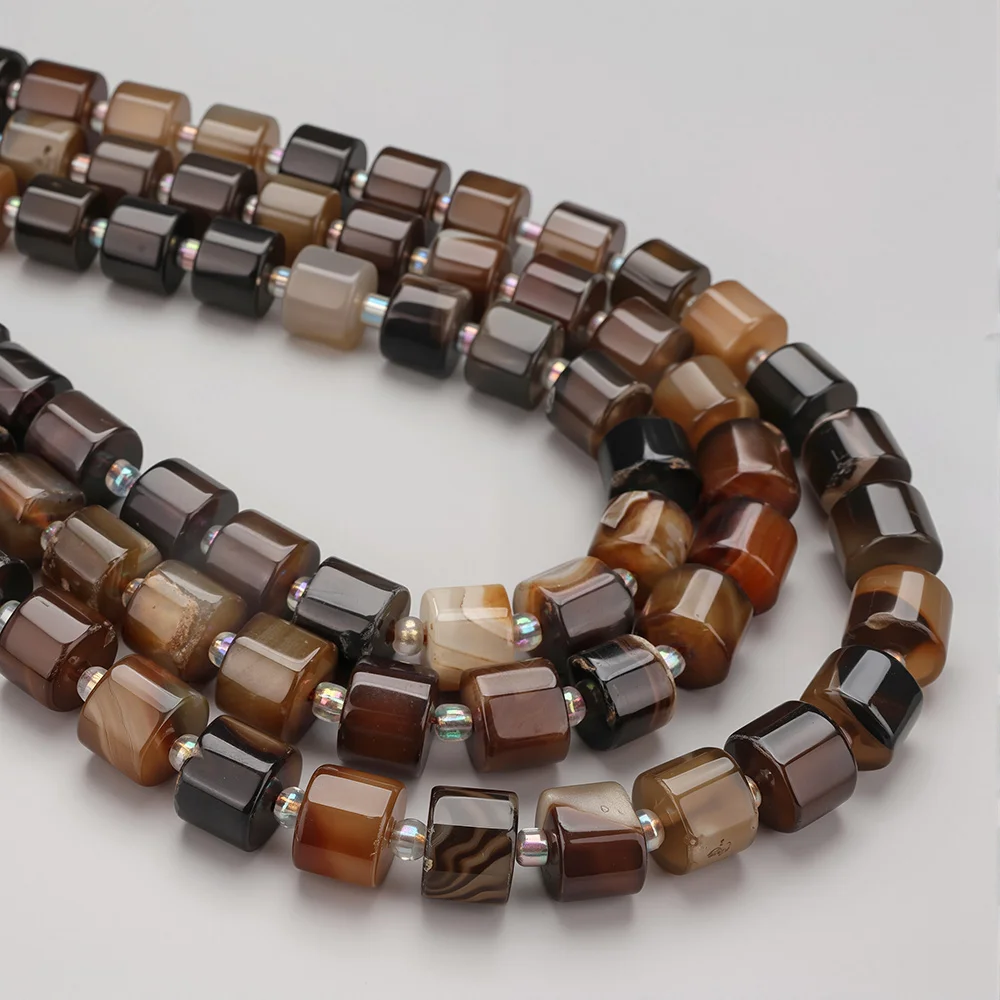 Gemischte Naturstein Facettierte Würfelperlen Rhodonit Amazonit Achat Amethyst Quarz Lose Abstandsperlen DIY Schmuckherstellung Zubehör – Detail 15