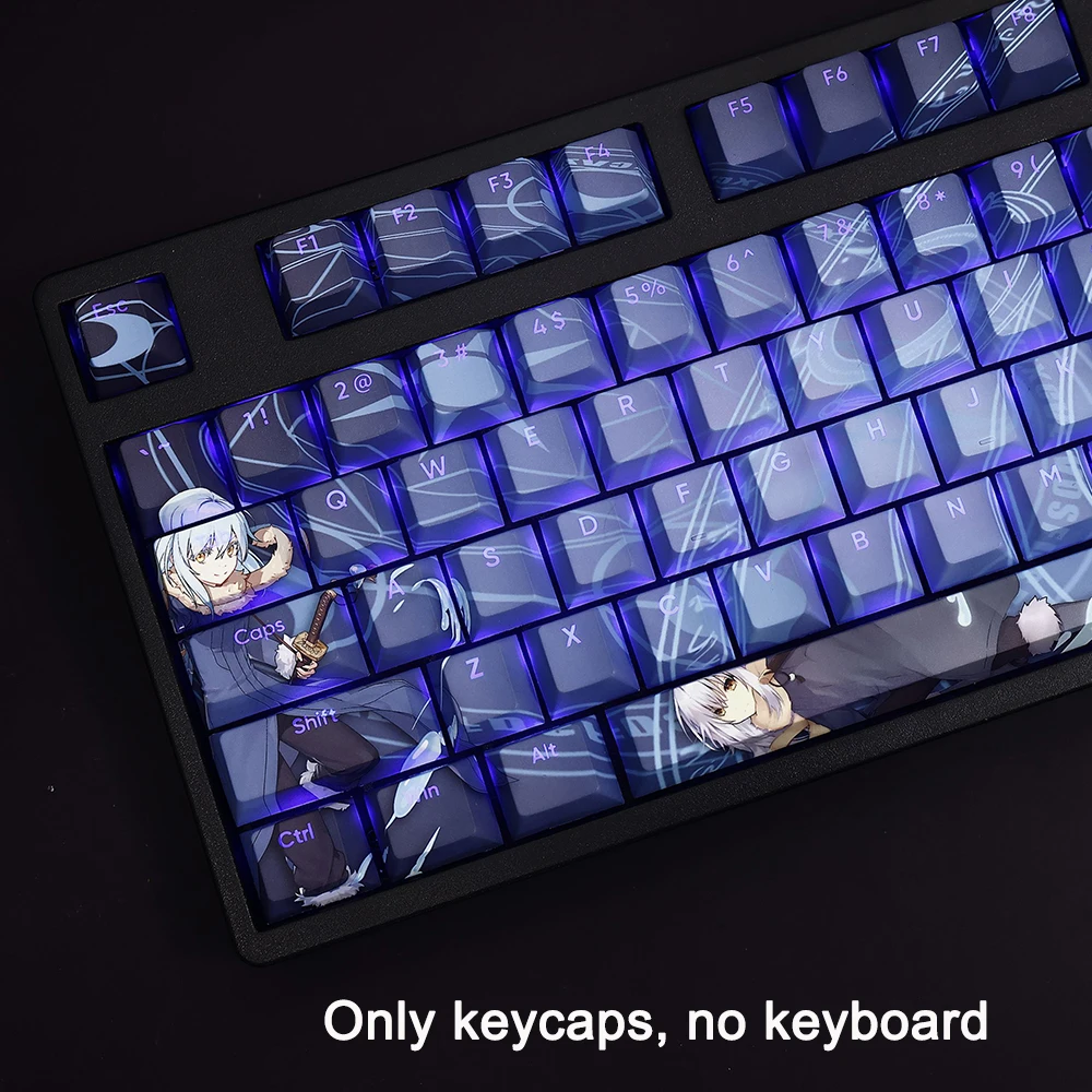 108 Tombol/set Keycaps That Time I Got Reincarnated as a Slime PBT Dye Subbed Koleda Keycaps Cherry Anime Kartun Gaming Key Caps