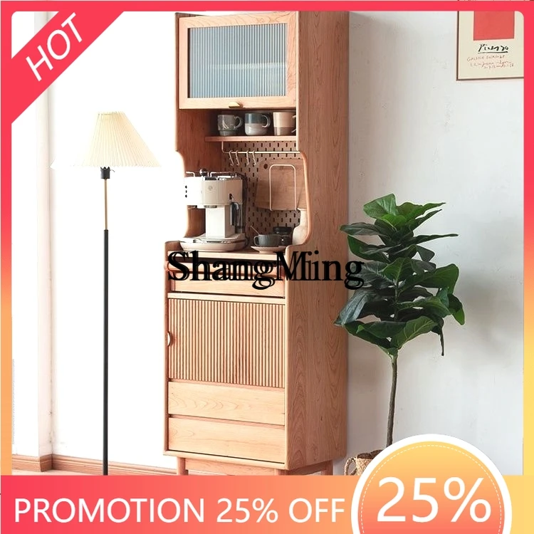 

ZYY Exquisite Premium Tea Bar Machine Cabinet Integrated Cabinet Solid Wood Hole Board Dining Side Cabinet Modern Simple