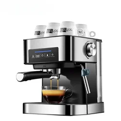 1.5L Household Coffee Machine Semiautomatic Italian Espresso Coffee Maker 20Bar Pressure Cappuccino Moka Steam Milk Frother