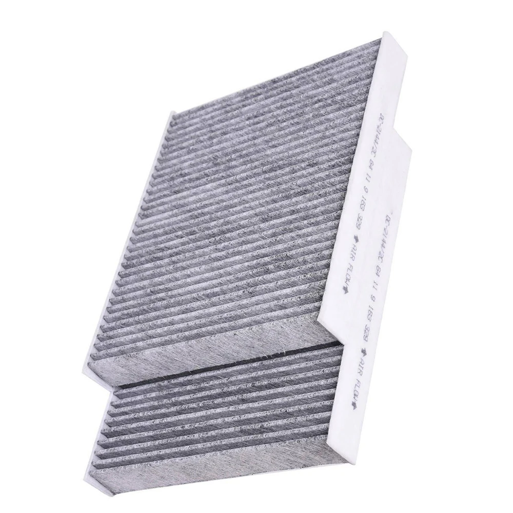 2pcs Activated Carbon Air Filter 64119163329 for BMW 520I 530I 535I 550I 640I 740I M5 M6 Air Filter Conditioner Replacement Kit