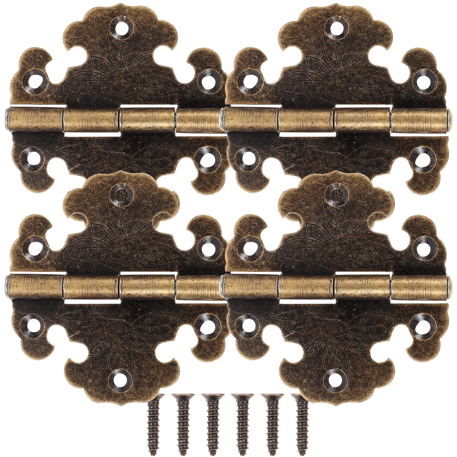

4Pcs Classic Vintage Zinc Alloy Hinges Retro Metal Hinges for Furniture Cabinet Doors Wooden Boxes Door Hinge Cabinet Hinge