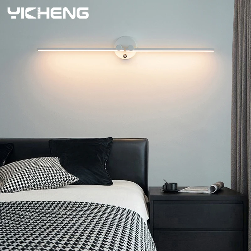 Adjustable Nordic LED Mirror Front Light Angle LED Wall Lamp 300°Rotatable Bedside Lamp with Switch For Indoor Room Decoration