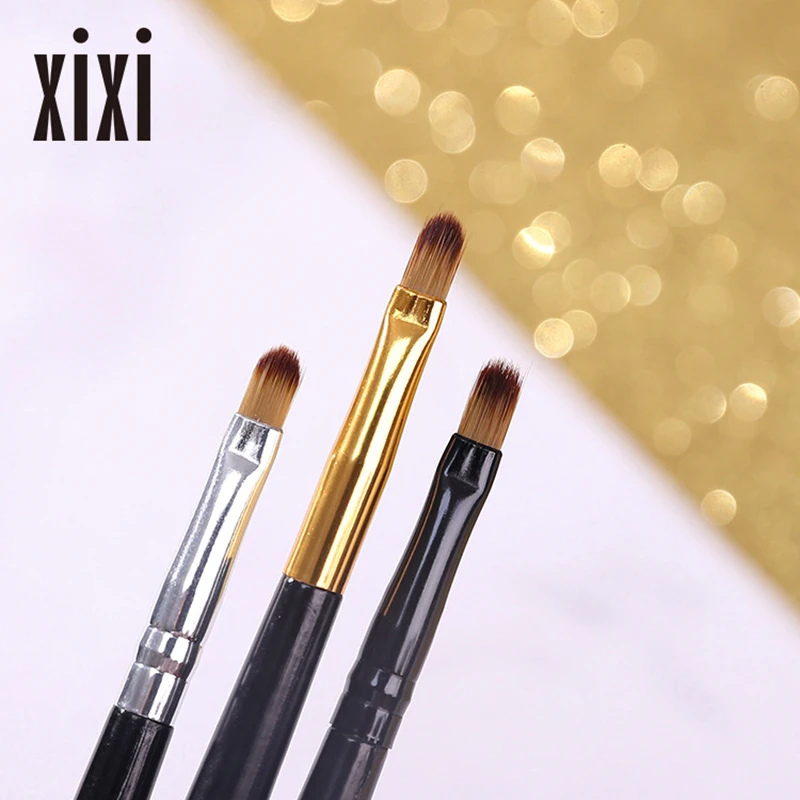 2PCS Golden Silver Collapsible Lip Makeup Brush Pen Metal Handle Lip Gloss Lipstick Lip Gloss Brush With Protective Beauty