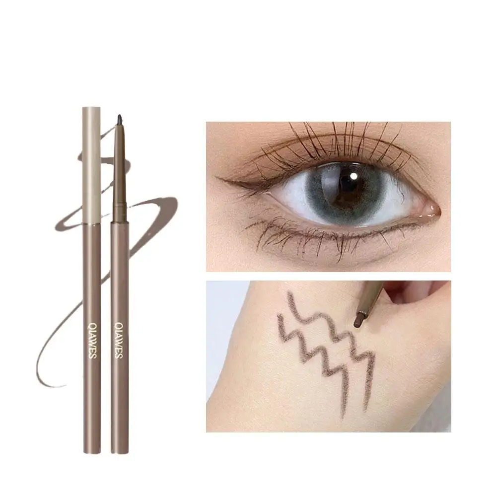 Silkworm Eyeliner Gel Pen, Thin Lasting Blooming Pen, Maquiagem Lápis Preto Castanho, Liner de Sombra, Impermeável, N Q9a6, 1,5mm