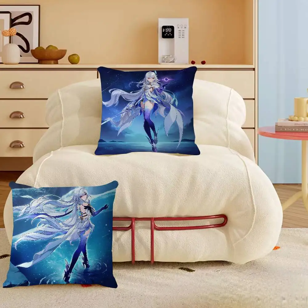 

Genshin S-Skirk Personalized picture text home decorative pillows Household Gifts 45x45cm