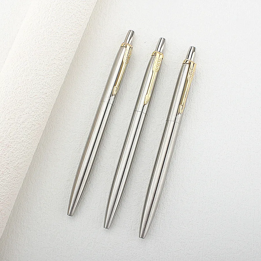 

3pc Ballpoint Pen, Stainless Steel with Chrome Trim, Medium Point Blue Ink, Ideal Office Supplies