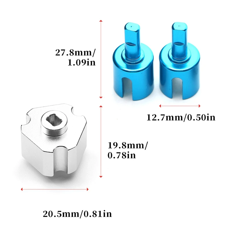 Taza Diferencial de Bloqueo diferencial de aleación de aluminio para coche de control remoto, piezas de actualización para TAMIYA TT-01 TT01, 1/10