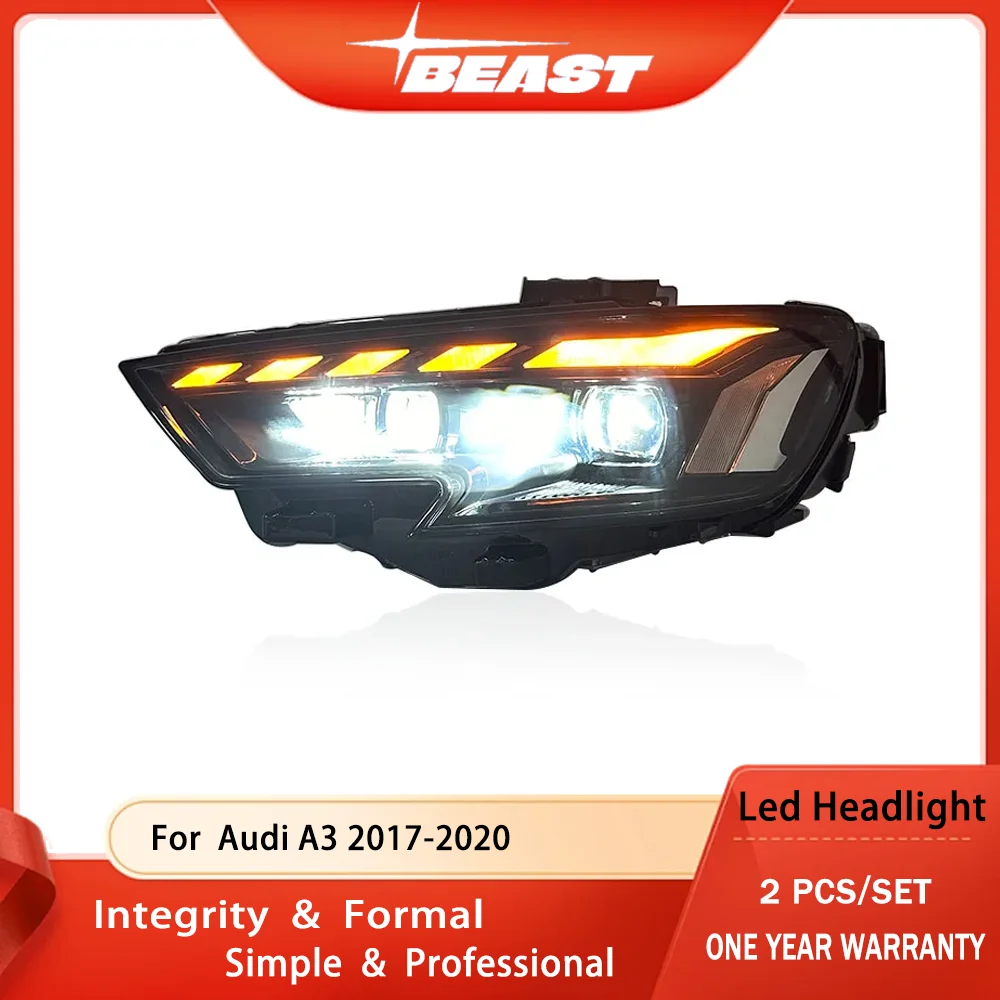 

Plug and Play Headlight for Audi A3 2017-2020 Headlights Assembly head light head lamp plug and play New Upgrade