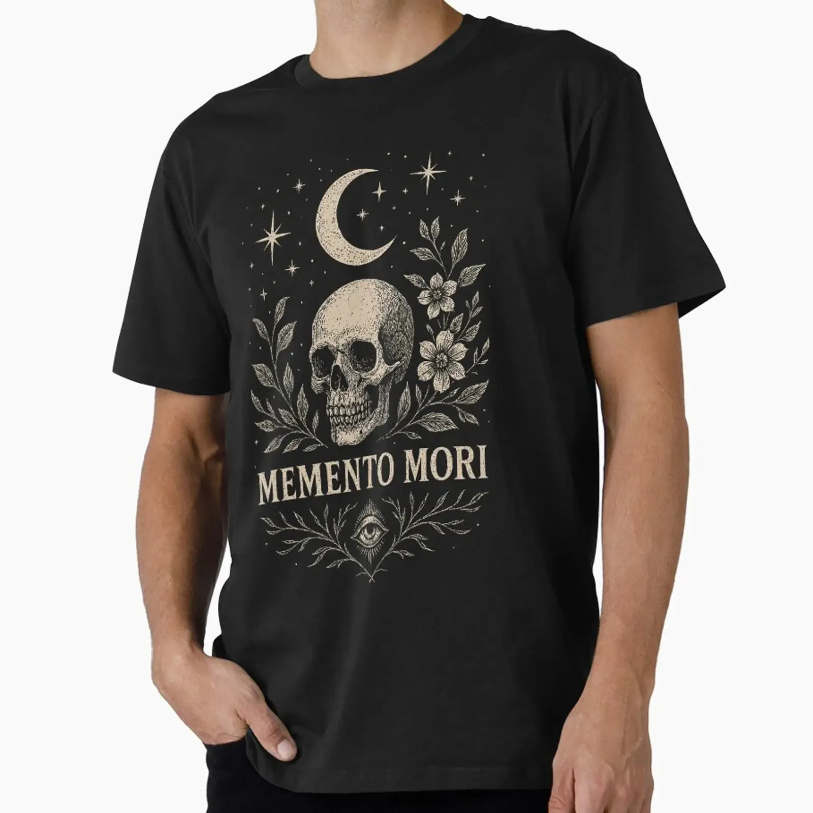 Memento Mori designed and sold by Skyleton vintage Washed Stylish Comfortable homme streetwear Casual designer clothes graphic