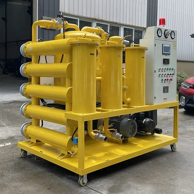 Tratamiento de aceite de transformador de vacío completamente automático Elimina agua, gas y impurezas