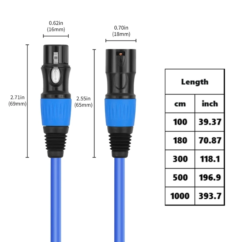 Кабельная линия с разъемами «папа-мама» 3Pin для студии звукозаписи в реальном времени