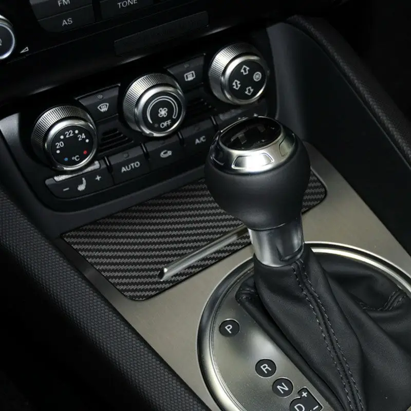 

Для Audi TT 2008-2014: накладка на центральную консоль из АБС-пластика под карбон, для панели переключения передач и отсека для хранения, аксессуары