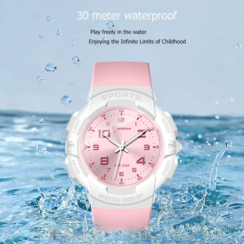 UTHAI C15 Children's Girls' Watch Waterproof Large Digital Kids Student Exam Electronic Clock Female Fashion Quartz Wristwatches