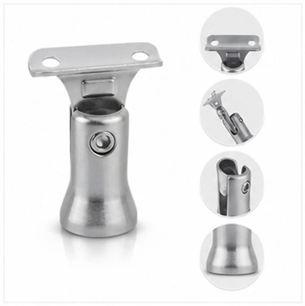 6Pcs Stainless Steel Handrail Brackets Elegant Stair Railing Support Brackets Banister Holder for Hand Rail Indoor