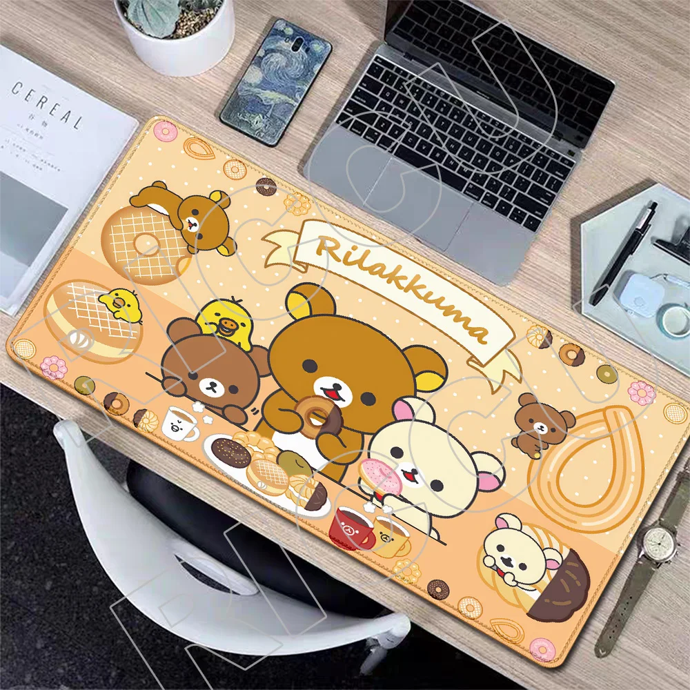 XXL Cartoon Anime Kawaii Rilakkuma Büromatte Teppich Niedliches Mauspad Großes Mauspad 400X900MM Schreibtischunterlage Laptop Gaming ​ Tastaturmatte – Detail 9