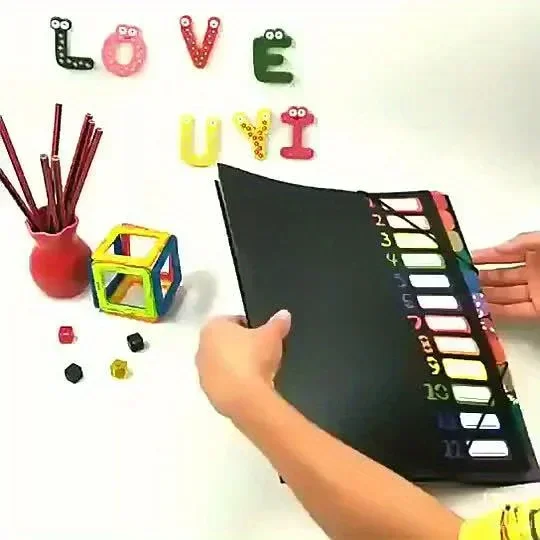 

1pc Colorful Label A4 Folder with Monthly Dividers - Document Organizer, suitable for schools, offices and homes - Color-coded