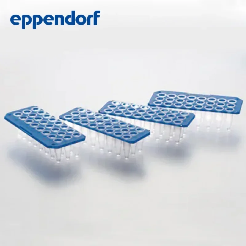 

25 шт. Центрифужные пробирки-плиты Eppendorf 0030128605 Twin.tec, 96-луночная ПЦР-плита с полукруглым бортиком (люнетки бесцветные), синяя, автоклавируемая