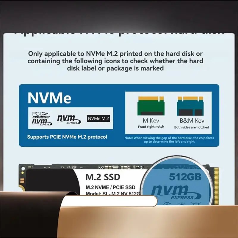 

M.2 SSD Nvme Case USB3.2 Gen2 Type C 10Gbps Pcie SSD Case M.2 NVME Enclosure Disk Box Tool Free SSD Aluminum Case-X64A
