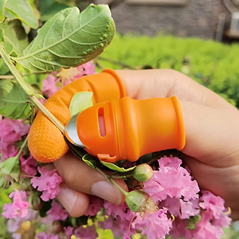 Finger Protector Silicone Thumb Knife Protector Gears Cutting Vegetable Harvesting Knife Pinching Plant Blade Scissors Gloves - Detail 1