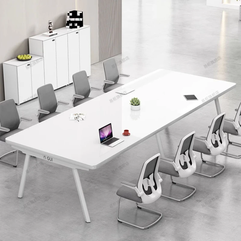 Large Meeting Office Desks Long Simplicity Modern Combination Office Desks Negotiations Mesa Escritorio Working Equipment QF50OD boss negotiations office sofa simplicity living meeting reception hall couches commerce modern sofa estilo nordicos furniture