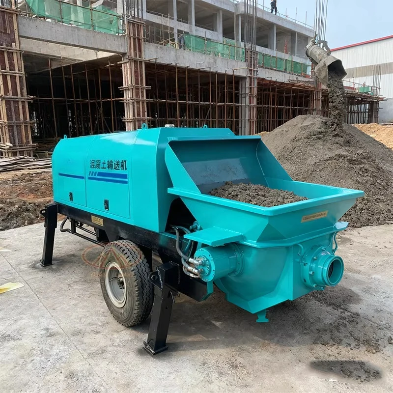 Light Mobile Diesel Concrete Pump Easy Moving Pump For Suburban Building Construction and Rugged Construction Conditions