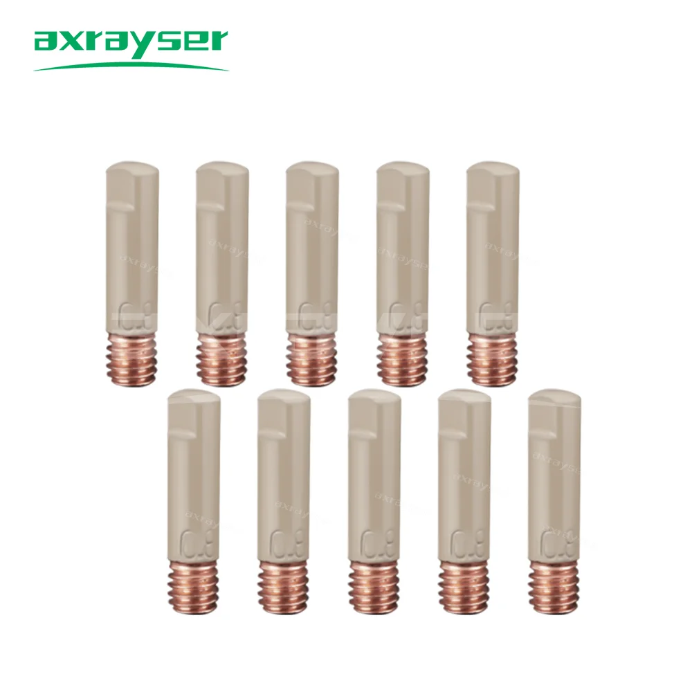 15AK MIG Contact Tips Coating Protection 25mm M6 Gas Nozzle Tip 0.8/0.9/1.0/1.2mm MIG MAG GMAW Welding Torche Wire Guide Nozzle