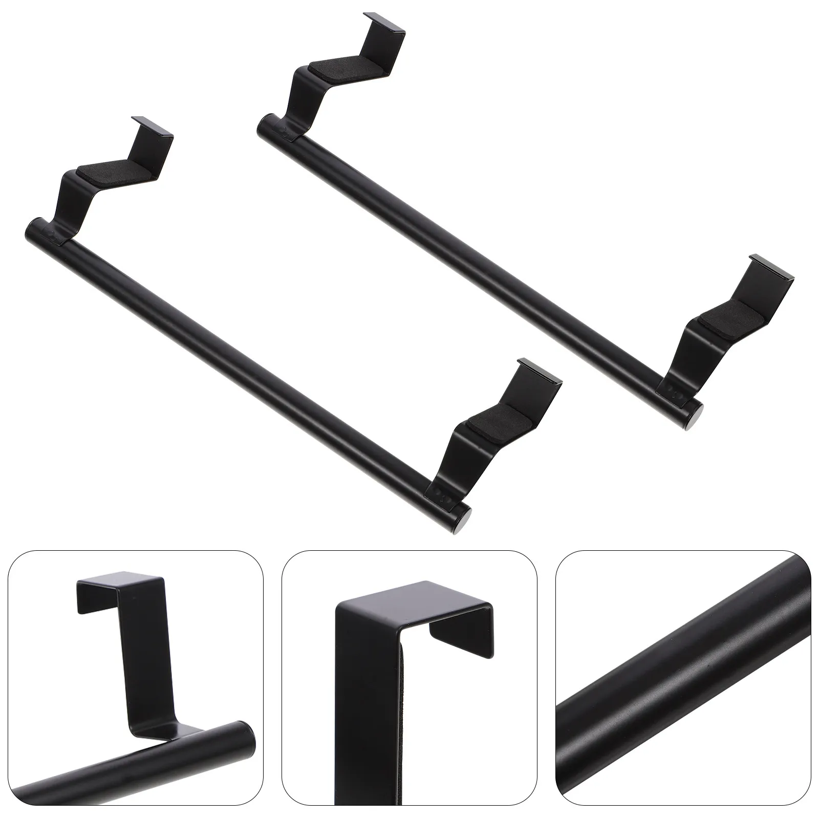 

2Pcs No Drill Towel Holder Bathroom Storage Rack Wall Mounted Towel Organizer for Bath Towels Easy Install Metal Shelf