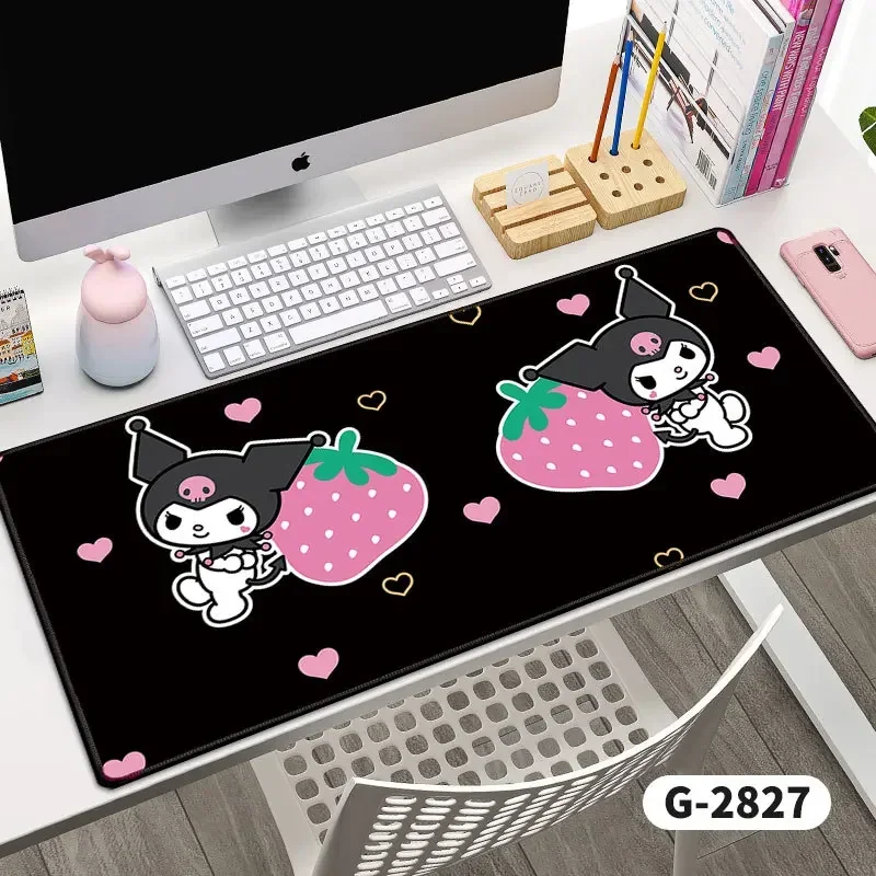 Sanrios Kuromi Mouse Pad kawaii Anime Cartoon Large Rubber Locking Edge Big Computer Large XXL Mousepad Laptop Desk Table Mat