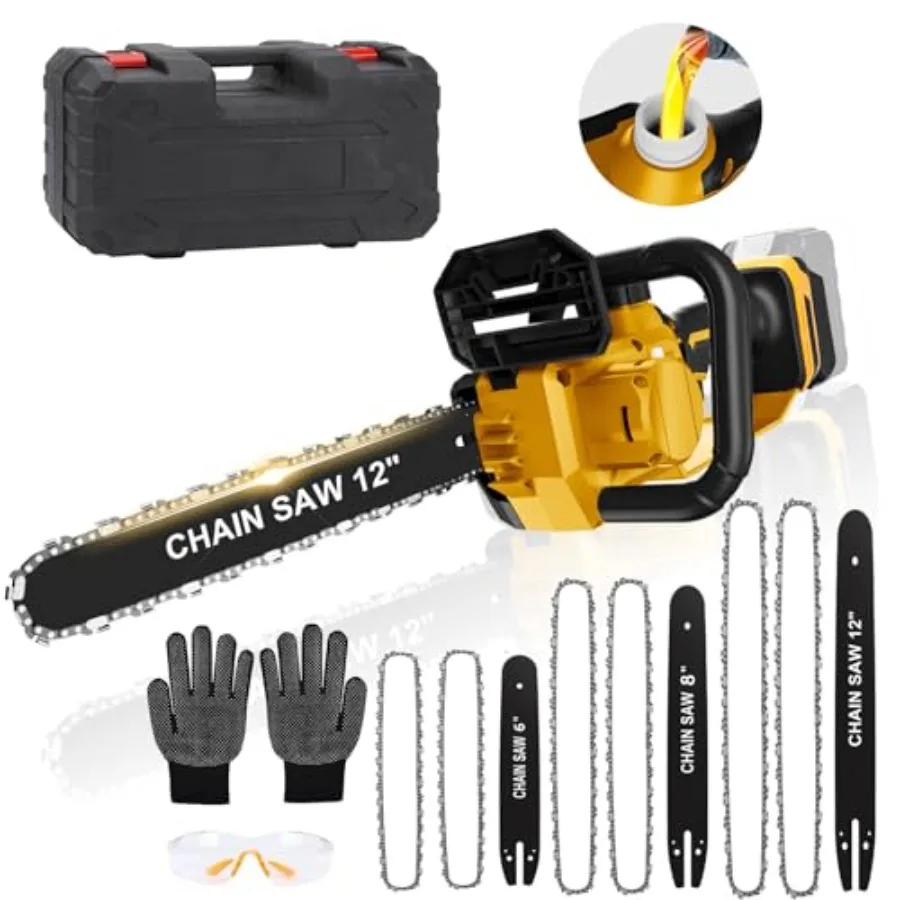 

3IN1 Cordless Chainsaw Compatible with 20V Max Battery for Wood Cutting in Outdoor Landscaping Tree Trimming and Firewood Prep